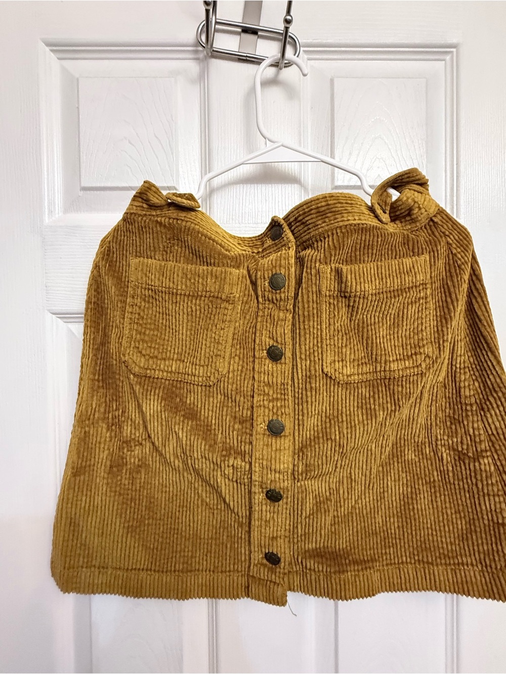 Madewell Corduroy Mini Skirt in Mustard